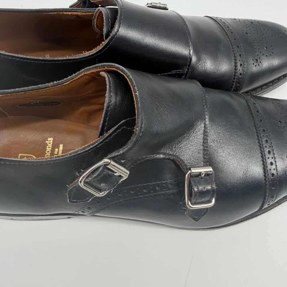 Allen Edmonds "St. John's" Double Monk Strap Bench Welt Loafers 10.5 D Black - Picture 4 of 16